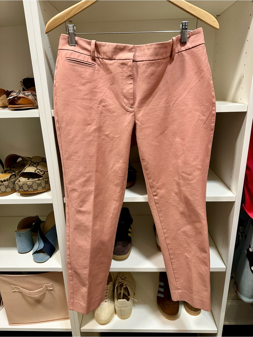 WHBM Slim Ankle Pant in salmon pink size 10